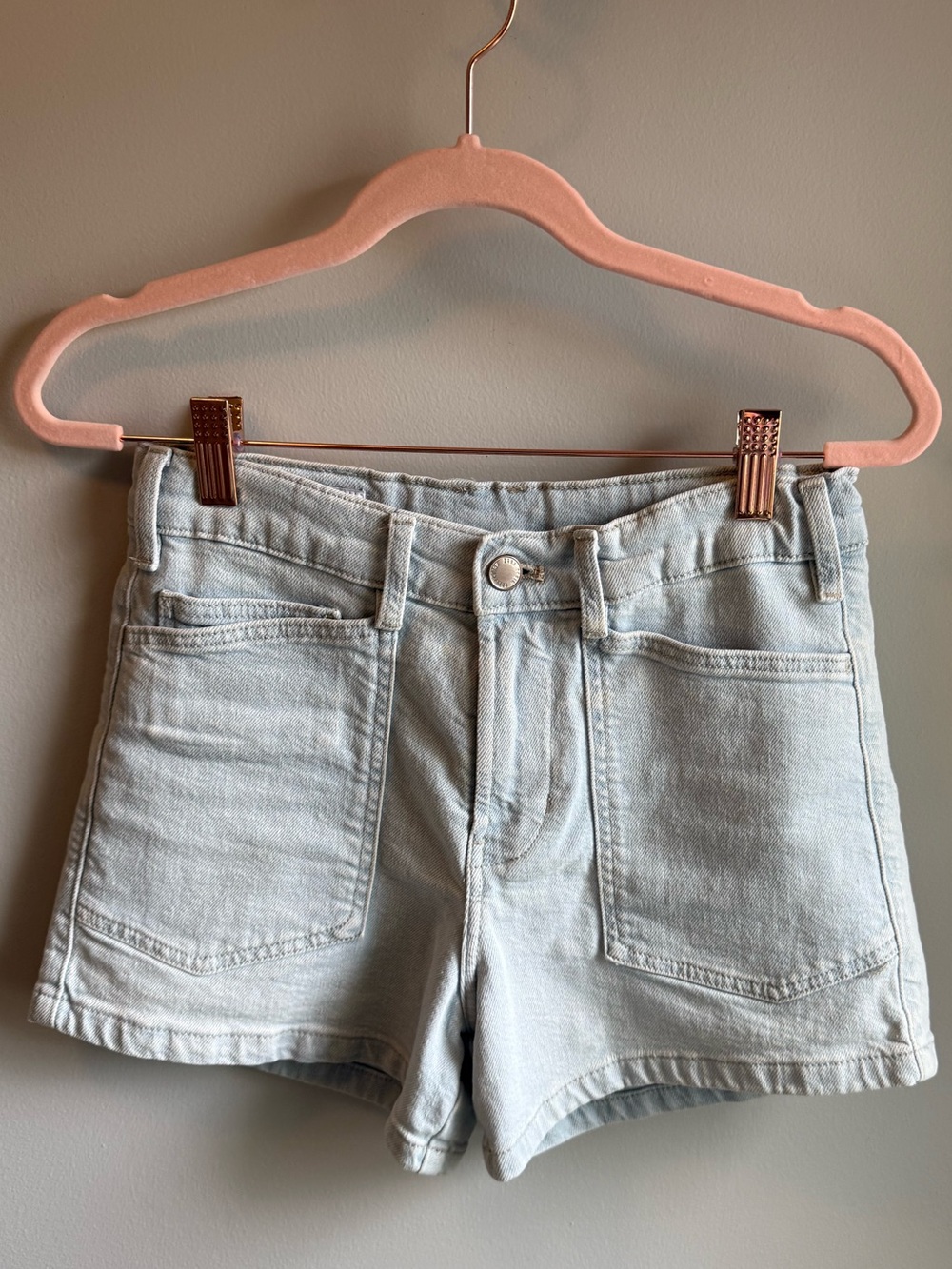 Tween Zara Light Blue High-Rise Denim Shorts Girls Size 13-14 - 4th of July Wear